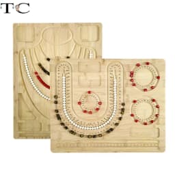 Diy Wood Beaded Tray Solid Wood Jewelry Board Bracelet Anklet Necklace Pearl Tray Bracelet Design Bead Tray