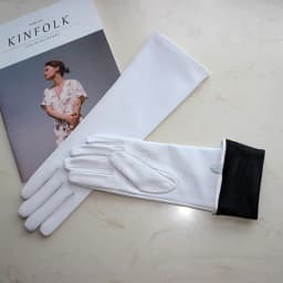 Touchscreen New Women's Long Gloves Thin Silk Lined Leather Gloves