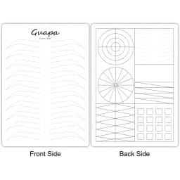 Microblading Practice Skin Pattern Sheet Pre-Printed Brow Mapping Guide Flexible Silicone Pad for Precise Hair Strokes & Shading