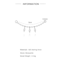 AIDE 925 Sterling Silver 9 Types Zircon CZ Chain Spare Parts Rock Punk Hoop Piercing Hoops Drop Earring Fine Jewelry Gift 1pc