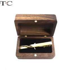 Solid Wood Black Walnut Window Exquisite Cufflink Box Sleeve Nails French Cufflink Collar Clip Box Package Gift Box