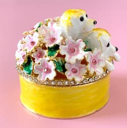 12 Styles Jewelry Trinket Box Hinged Metal Enameled Figurines Hand Painted Storage Case Wedding Ring Holder Home Dresser Decor