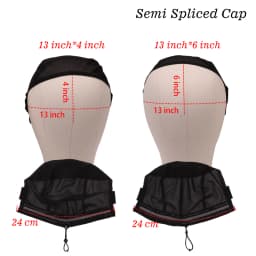 Plussign Half Splicing Wig Cap With Drawstring Silicone Band For Sewing 4*4 5*5 13*4 13*6 Lace Wig Lace Wig Cap For Making Wigs