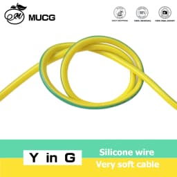 Yellow in Green Ground cable Silicone wire Ground wire Silicone cable Ultra soft Electrical wires Electric cable Extension cord