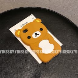 For iPhone 17 Pro 4 4S 5 5S 6 16 Pro Max 15 14 Plus 13 12 11 7 8 SE Rilakkuma Bear Chocolate Cartoon Soft Silicon Phone Case