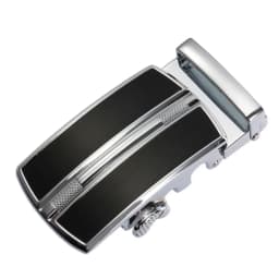 Automatic Ratchet Leather Belt Buckle Mens Solid Buckle Only for 3.5cm/1.38in Leather Strap Cool Gold Black Belt Buckle