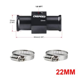 Black Coolant Hose Connection Temp Radiator Hose Adapter 1/8Npt Temperature 18mm 20mm 22mm 24mm Water Temp Joint Pipe Sensor