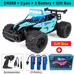 Oike Remote Control Car RC Drift Racing Vehicle Off Road Alloy 2.4G Radio High-Speed Trucks With LED Light Climbing Gift Kid Toy
