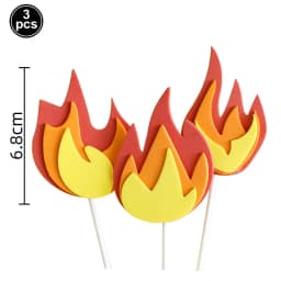Fireman Cake Topper Cupcake Toppers Fire Hydrant Truck Firefighter Helmet Theme for Kids Boy Girl Happy Birthday Cake Decoration