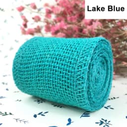 2Meter Colorful Jute Burlap Hessian Ribbon Rolls Colored Burlap Ribbon Natural DIY Crafts Hessian Ribbon Christmas Gift Wrapping