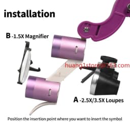 Color 2.5X Light Emitting Diode Headlights Binocular magnifying glass 5w Headlights Laboratory Equipment