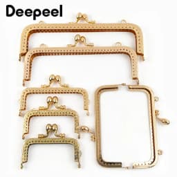 2Pcs 85-200mm Metal Embossed Pattern Purse Frame Square Bag Handle Handbag Kiss Clasp Lock Buckle Bracket Hardware Accessories