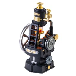 ROKR 3D Puzzle Toys - Steam Engine Mechanical Model Building Kit with Lights & Motion for Desk Decor DIY Toys for Adults & STEM Enthusiasts Birthday Gift