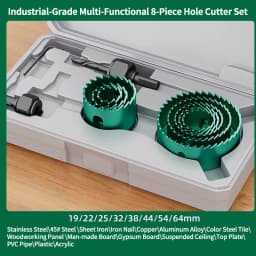 GREENERY 19-127mm Hole Saw Cutting Kit Set for Wood Drywall Particle Board Drilling Woodworking Tools with Storage Case
