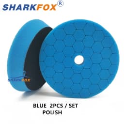 Sharkfox Polishing Pads 5/6 Inch Germany Foam Buff Sponge Pads Auto Car Buffing Pad Set for DA/RO Polisher Buffer Tools