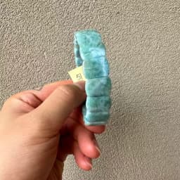 2026 AAA Grade Natural Larimar/Copper Pectolite Bead 10x14mm Bracelet Dominicana Genuine Larimar Gemstone Bangle Woman Wholesale