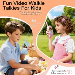 2pc Kids HD-Video Walkie Talkies 2 Styles Intercom USB Charging Indoor Outdoor Child's Toys Birthday Gifts for Boys Girls Age 3+
