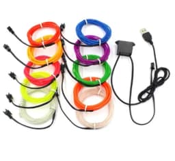 5/10M Flexible NeonEL Wire Rope Tube LED Strip Light Glow Waterproof Neon Lights 3V 5V 12V For Dancing Shoes Clothing Car