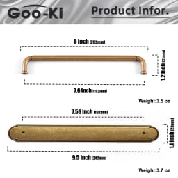 5 Inch (128mm) Hole Center Cabinet Pulls Antique Brass Zinc Alloy Kitchen Drawer Pulls Dresser Knobs Drawer Handles Hardware