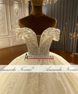 Customized NS4352 Off The Shoulder Straps Wedding Dress Ball Gown
