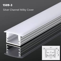 0.5m U/W Style LED Aluminum Profile Black Silver Channel Holder PC Cover Bar Lamp For Cabinet Closet Decor Linear Strip Light