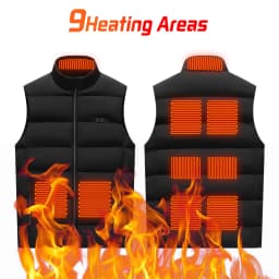 Electric Heated Vest 21 Heating Areas Full Body Warm USB Power Bank 3 Levels Windproof Winter Motorcycle Skiing Coat Men Women