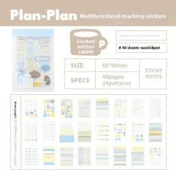 Muilti-Functional Stickers&Memo Note Pad Book Journal Scrapbook Mark Sticker School Stationery