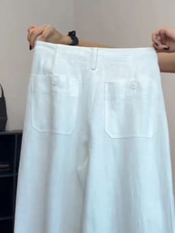 White Linen Pants Women Summer Thin Cotton Linen Loose Casual Wide Leg Pants Mosquito Proof Long Trousers High Waist Pants