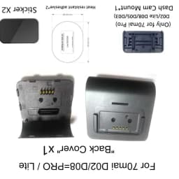 for 70mai pro Back Cover for 70mai Lite D02 / for 70mai Lite D08 Back Cover