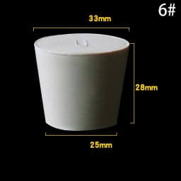 1~5pcs Rubber Stopper Bottle Tapered Hole Bung Plug Lab Test Tube Sealing Plugs -Various Sizes