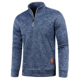 Men's Sweatshirts Half Zipper Pullover Male Long Sleeve Flleece Sweater Standcollar Snowflakes Hoodies Men Clothes