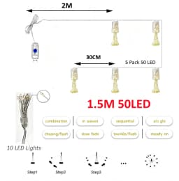 USB Firework Light String LED Garland Fairy Light Burst Star String Lights DIY Flower Decor Light for Christmas Wedding Party