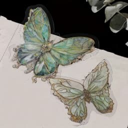 20 Pcs Butterfly Cut Stickers Pack DIY Handmade Adhesive Decorative Sticker for Junk Journal Creative Stationery Supplies
