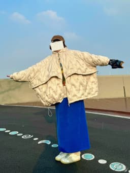 Luxury Oversize down jacket with hooded Women's 2025 Fall winter Casual Batwing sleeve puffer coat Warm Outerwear INKEO DJ514