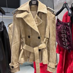 YOLOAgain Double Breasted Croc Pattern Leather Jacket Women 2026 Autumn New Genuine Leather Jacket Ladies