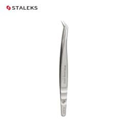1pc STALEKS Pro High-precision Stainless Steel TE Series Straight Curved Tweezers Grafting Eyelashes Extension Makeup Tool