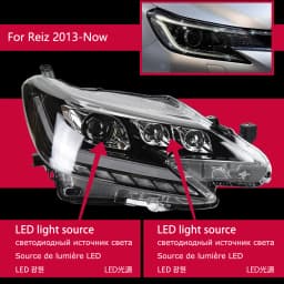 AKD Head Lamp for Toyota Mark X Reiz LED Headlight 2013-2017 Headlights Reiz DRL Turn Signal High Beam Angel Eye Projector Lens