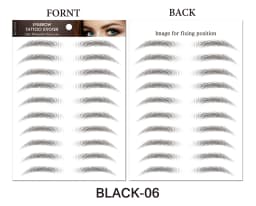 6D Eyebrow Tattoos Sticker Waterproof Long Lasting Natural Hair-Like Fake Eyebrows Stickers for Brow Grooming Shaping