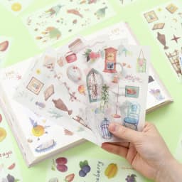 6 sheets/pack Cute Stickers Flower Cat Butterfly Washi Paper Stickers Pack Scrapbooking Supplies Japanese Kawaii Stationery