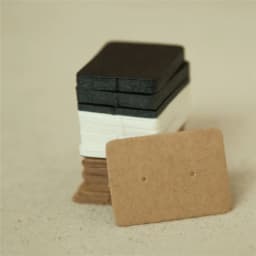 50Pcs/lot Jewelry Earring Ear Studs Hanging Holder Display Hang Paper Cardboard Cards Kraft Paper Package For Party 2.5*3.5cm