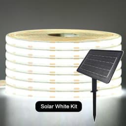 DC 24V 480LEDs/m Solar COB LED Strip Light Outdoor Waterproof Warm Natural White Flexible Adhensive Tape RA90 Linear Lighting