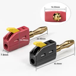 4mm Banana Plug High Current Quick Connect Gold-Plated 32A 10PCS Banana Connector