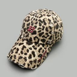 Street Retro Leopard Print Embroidery Baseball Hats New Women Sunshade Broken Style Versatile Personal Fashion Ins Peaked Caps