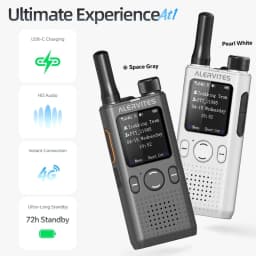 Baofeng ALERVITES AT1 POC Two Way Radio | Lifetime Free Global Service, Freely Create & Manage Teams, 4G/5G Cellular Network