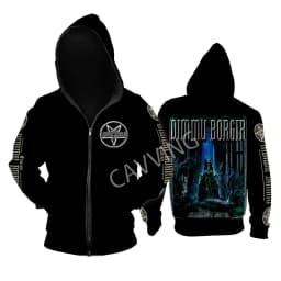 New Fashion Printed DIMMU BORGIR Loose Metal Rock Zipper Hoodies Gothic Top Harajuku Cotton Unisex Clothing V2