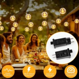 G40 LED String Lights Shatterproof DC24V Wide Voltage Input Low Voltage Lighting Outdoor Waterproof Garland for House Decoration