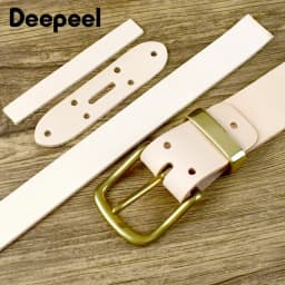 1Pc Deepeel 18/24/29/34/38mm*110/120cm First Layer Cowhide Leather Belt with Pin Buckle Head DIY Handmade Crafts Accessories