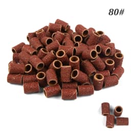 1000pcs Nail Sanding Bands Nail Drill Bit Caps Accessories for Manicure Gel Polish Removing Manicure Tool 80# 120# 180# 240# Set