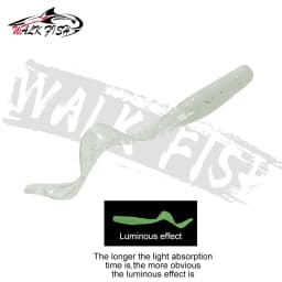 WALK FISH 10Pcs Spinpoler 60MM 80MM Lifelike Fish Lure Bait Worms Artificial Silicone Soft Lure Bass Pike Fish Lure Wobbler