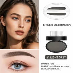 Natural Arched Eyebrow Powder Stamp Quick Makeup Brow Stamps Waterproof Powder Palette for Eyebrows Eye Brow Tint Makeup Tools